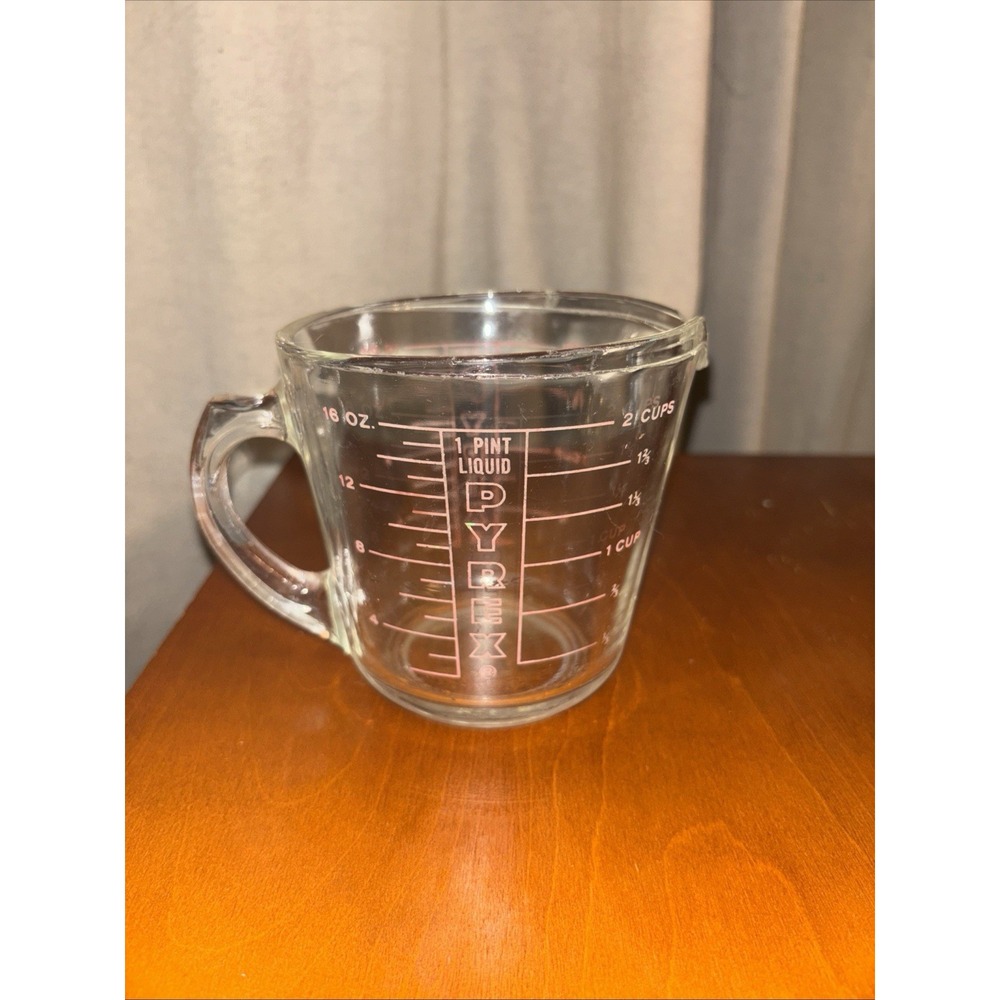 Vintage PYREX 2 Cup Clear Glass Measuring Cup Made In USA